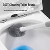 Wall-Mounted Bathroom Cleaning Set: Plastic Toilet Brush & Plunger Combo