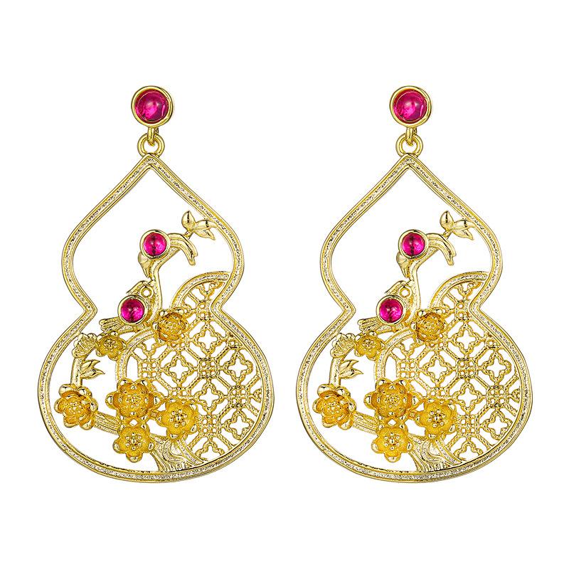 Gioielli Gioielli Orecchini Colore Oro Zucca del Tesoro Stile Retrò Donna di Alta Gamma