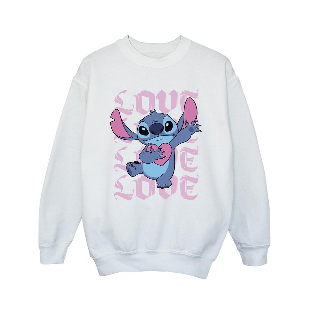 Lilo & Stitch Girls Valentine Love Sweatshirt