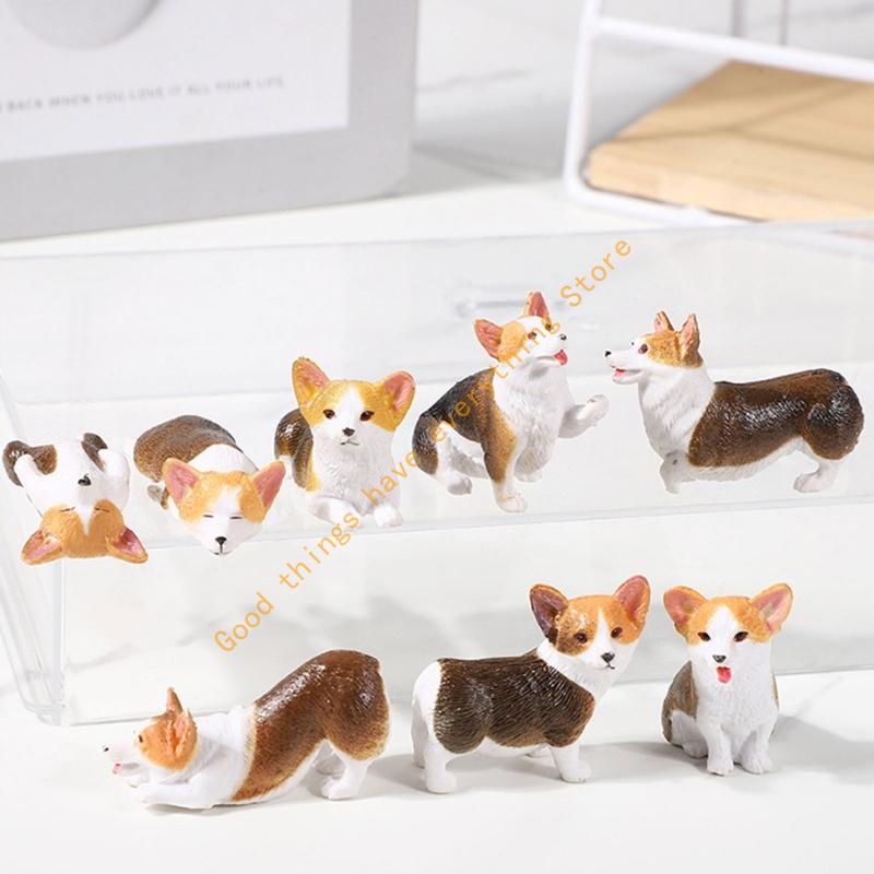 8pcs Christmas Gift Dog Sculpture For Vehicle Interior And Workplace Adds Fun Enhances Mood Office Decoration 55KF