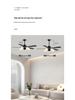 Nordic Style Silent Ceiling Fan Light with Chandelier for Living Room, Bedroom, or Restaurant.
