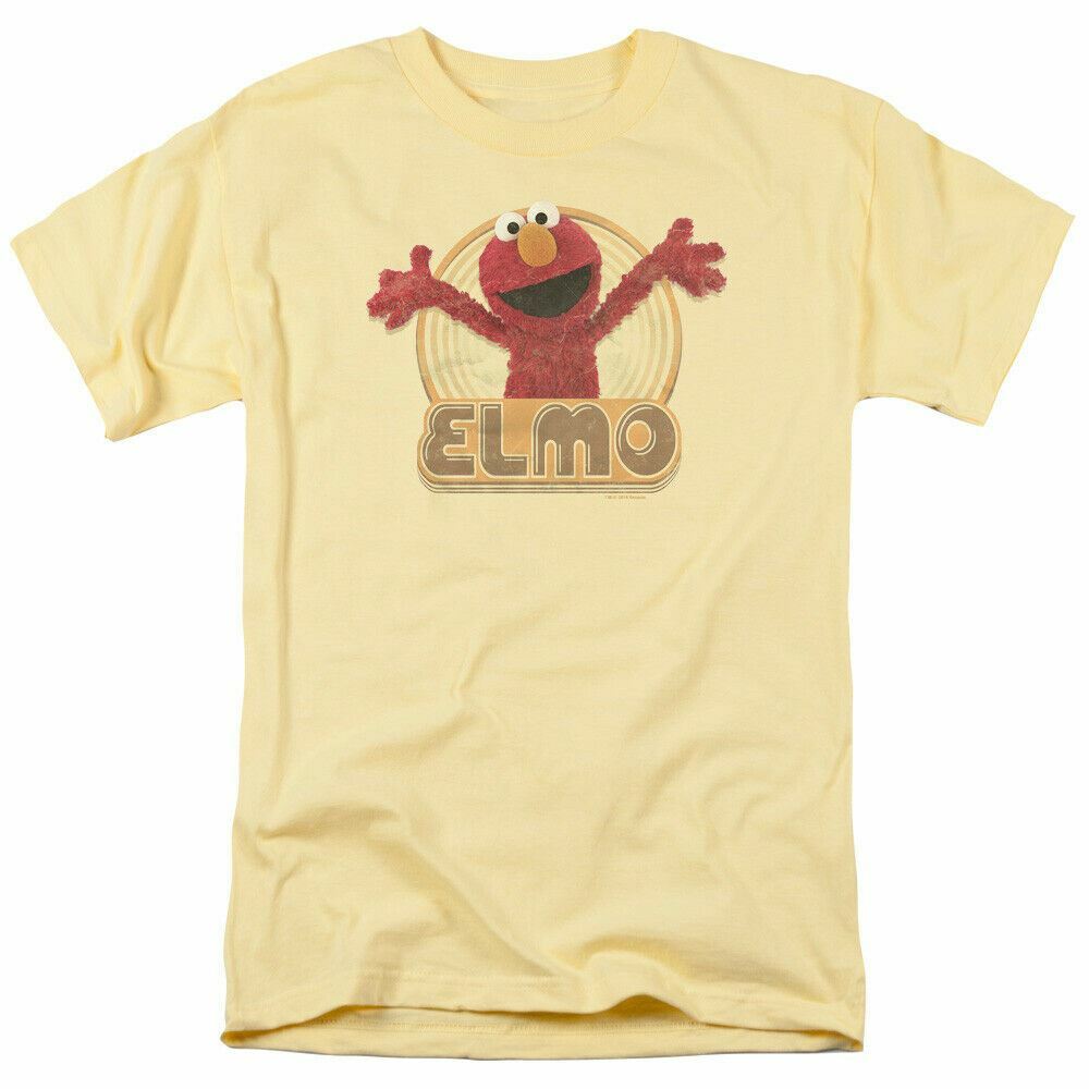 26 Sesame Street Elmo Iron On T Shirt Mens Licensed Classic TV Show Banana Unisex T-Shirt M