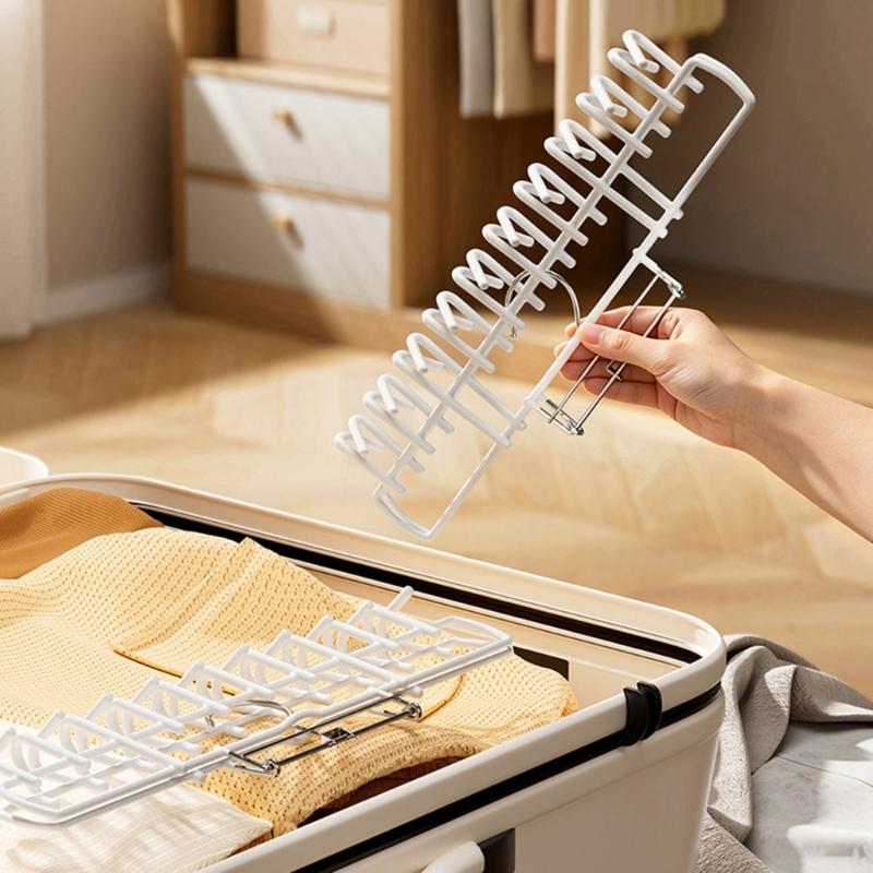 Carbon Steel Clothes Hanger with PVC-Coated Hanging Spots and Folding Frame for Bras, Belts, Hats, and Camisoles
