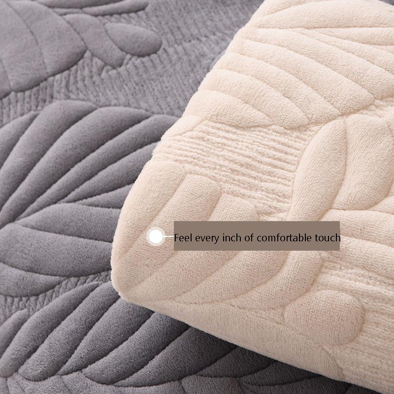 Funda de sofá de terciopelo de leche cálida, funda de cojín suave y gruesa para sala de estar, protección antideslizante para muebles, nueva oferta