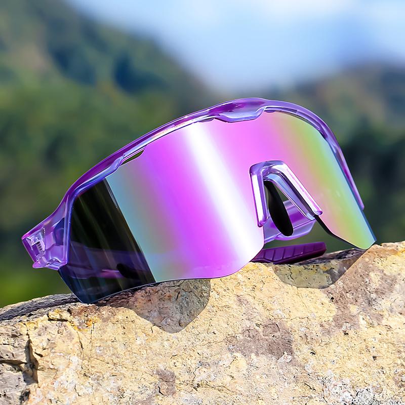 

Фотохромные очки с изменяющимся цветом для мужчин и женщин - Большие поликарбонатные линзы, Композитная оправа, Защита UV400 фиолетовый