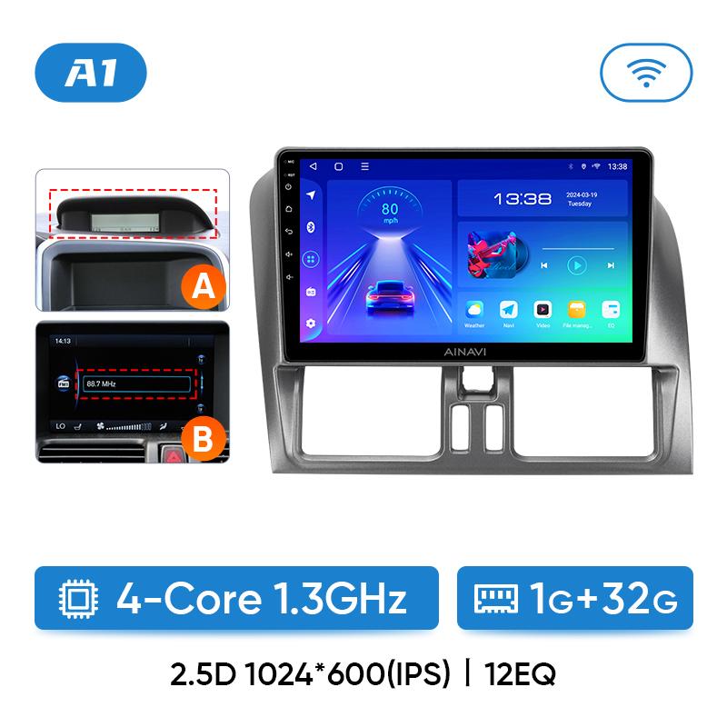 

Автомобильное радио Ainavi для Volvo XC60 2007 2010 2013 2014 2017 Wireless CarPlay Android Auto 4G Car Multimedia GPS 2 Din Autoradio