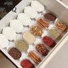 Divided Spice Organizer Stackable Bins 5-Tier Sealed Airtight Seasoning Storage Boxes Kitchen with Clear Compartments