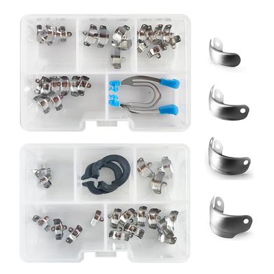 1 Scatola F3/G3 Sistema di Matrici Sezionali Dentali Matrici Metalliche Sezionali Sagomate Fasce Matrice Anello di Bloccaggio in Resina Pinze Dentali