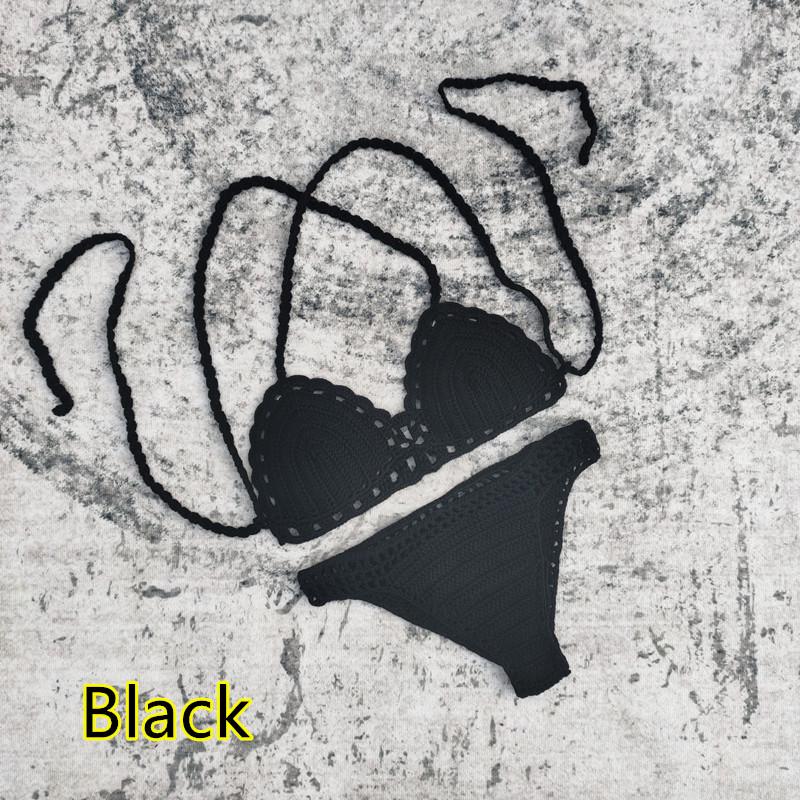 Handmade Crochet Bikini with Cross Shoulder Straps