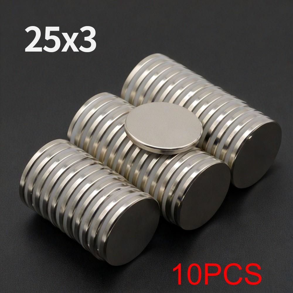 25x3mm Starker Neodym-Magnet N35 NdFeB Permanentmagnetischer Magnete Runde Superstarke Kühlschrankmagnete DIY