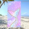 1PC Pastel Mermaid Tail Beach Towel Polyester Quick Dry Travel Towel Unisex Lightweight Soft for Swimming Camping Surfing Beach