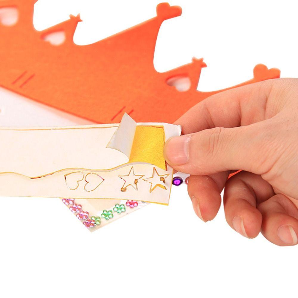 Montessori Kids DIY Arts Hats Handicrafts Queen Crown Head Band Hair Band Craft Hat Toy  Gift