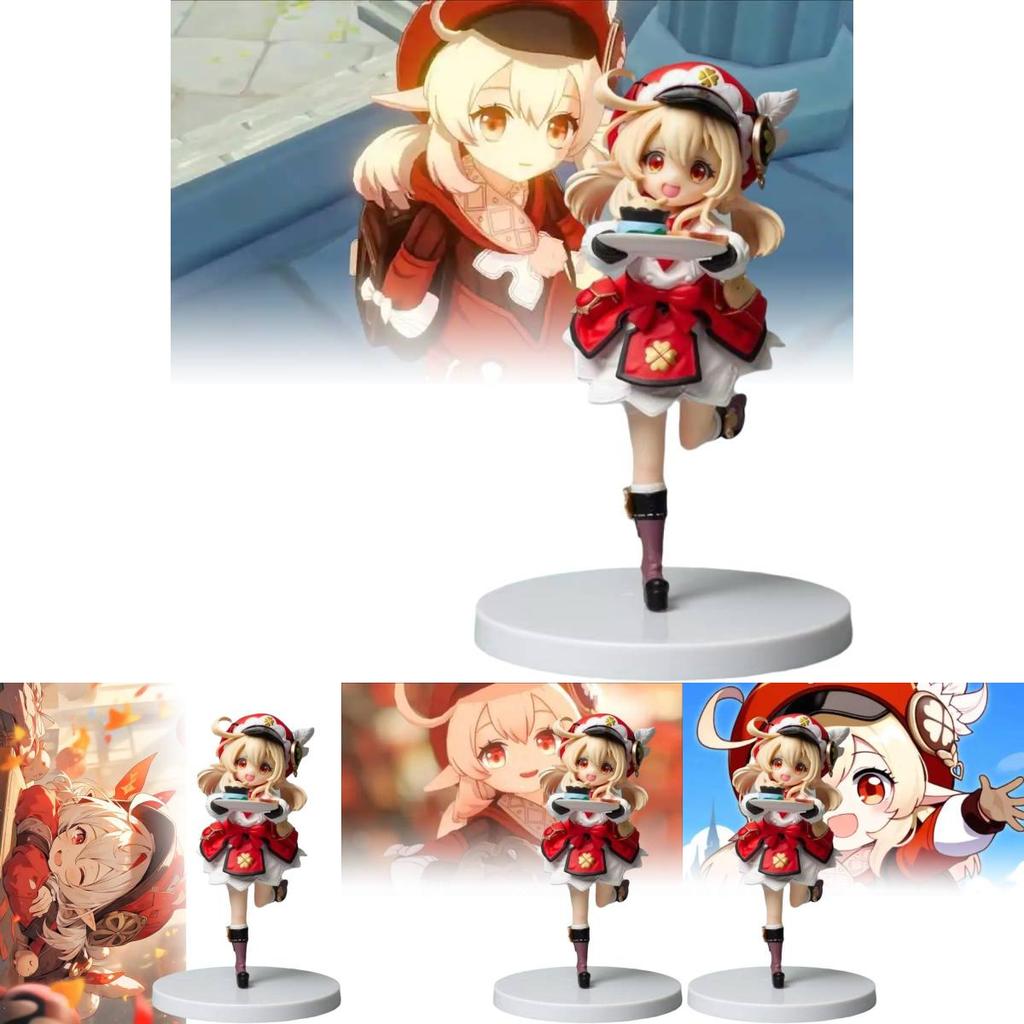 Genshin Impact Gk Klee Coffee Shop Dessert Figurine Collectible Model 16cm Pvc