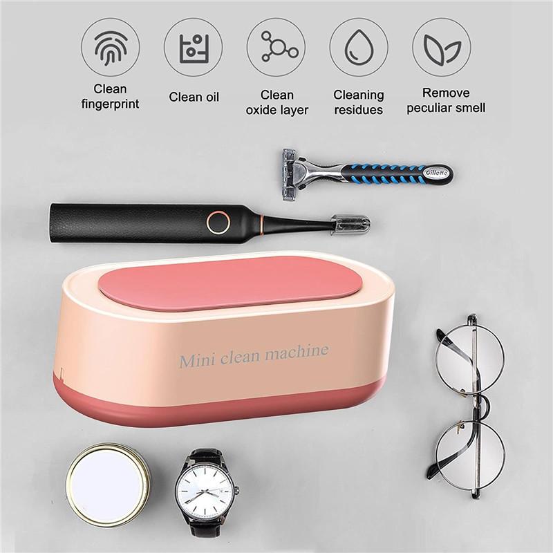 Kaasaskantav ehete puhastusmasin Ehtepuhastusvahend kõrgsagedusliku vibratsiooniga kodupuhastusvahend ehete, sõrmuse, kaelakeede, prillide, kellade puhastamiseks