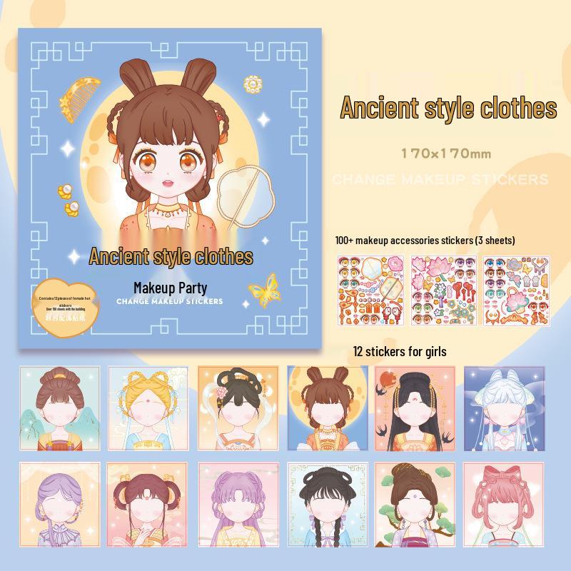 Kaba Bear Princess Dress-Up Sticker Book for Kids