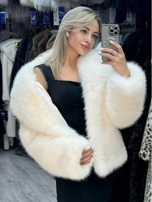 Nový přeshraniční kabát z umělé kožešiny: Měkký, Nadýchaný Liščí Styl pro Ženy - Ekologická Evropská a Americká Streetová Móda