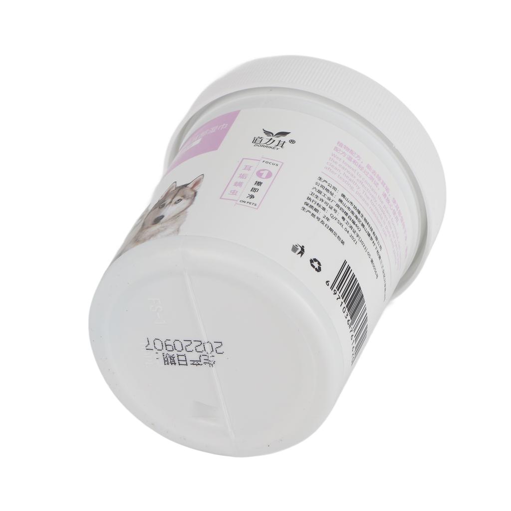 180pcs Dog Ear Cleaner Wipes Removes Wax Itching Odor Infections Hypoallergenic Pet Wipes for Dogs Cats Puppies Kittens