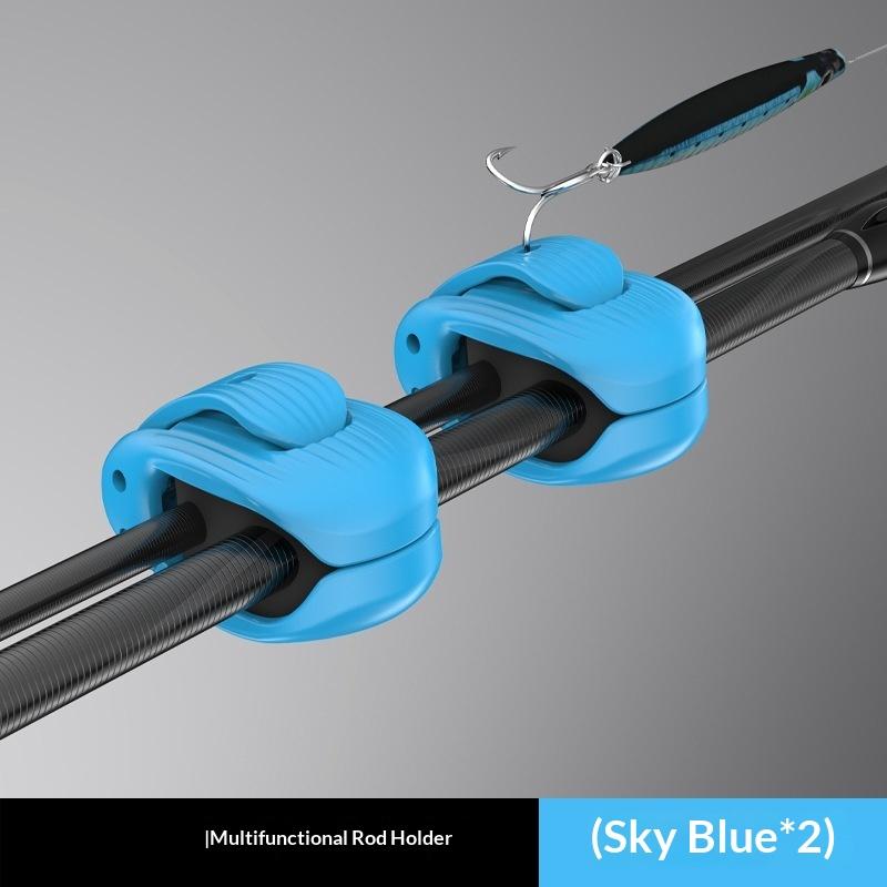

2/4Pcs Compact Fishing Rod Holder Fixer Clip Durable Fishing Pole Fixer for Angling Adventures - Portable Fishing Gear
