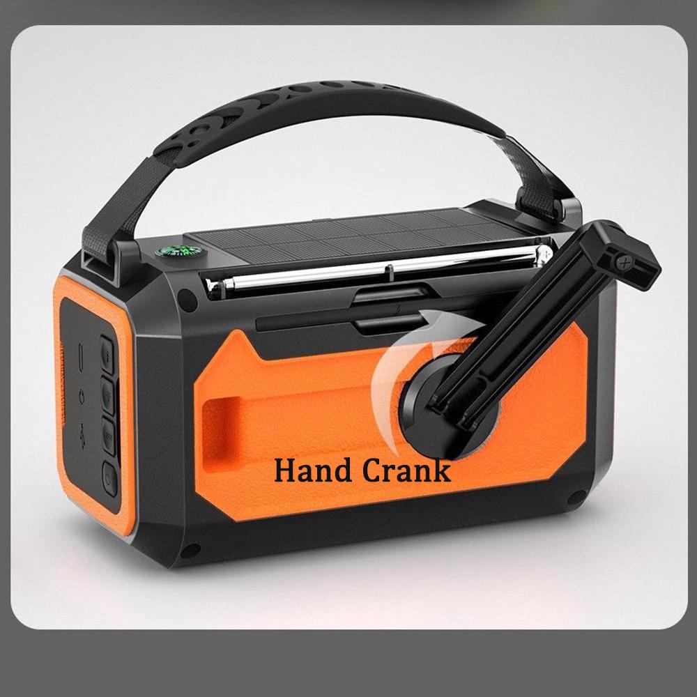 12000mAh Portable Emergency Radio AM/FM/NOAA Weather Radio Solar Hand Crank Radio Flashlight SOS Alarm Power Bank Reading Lamp