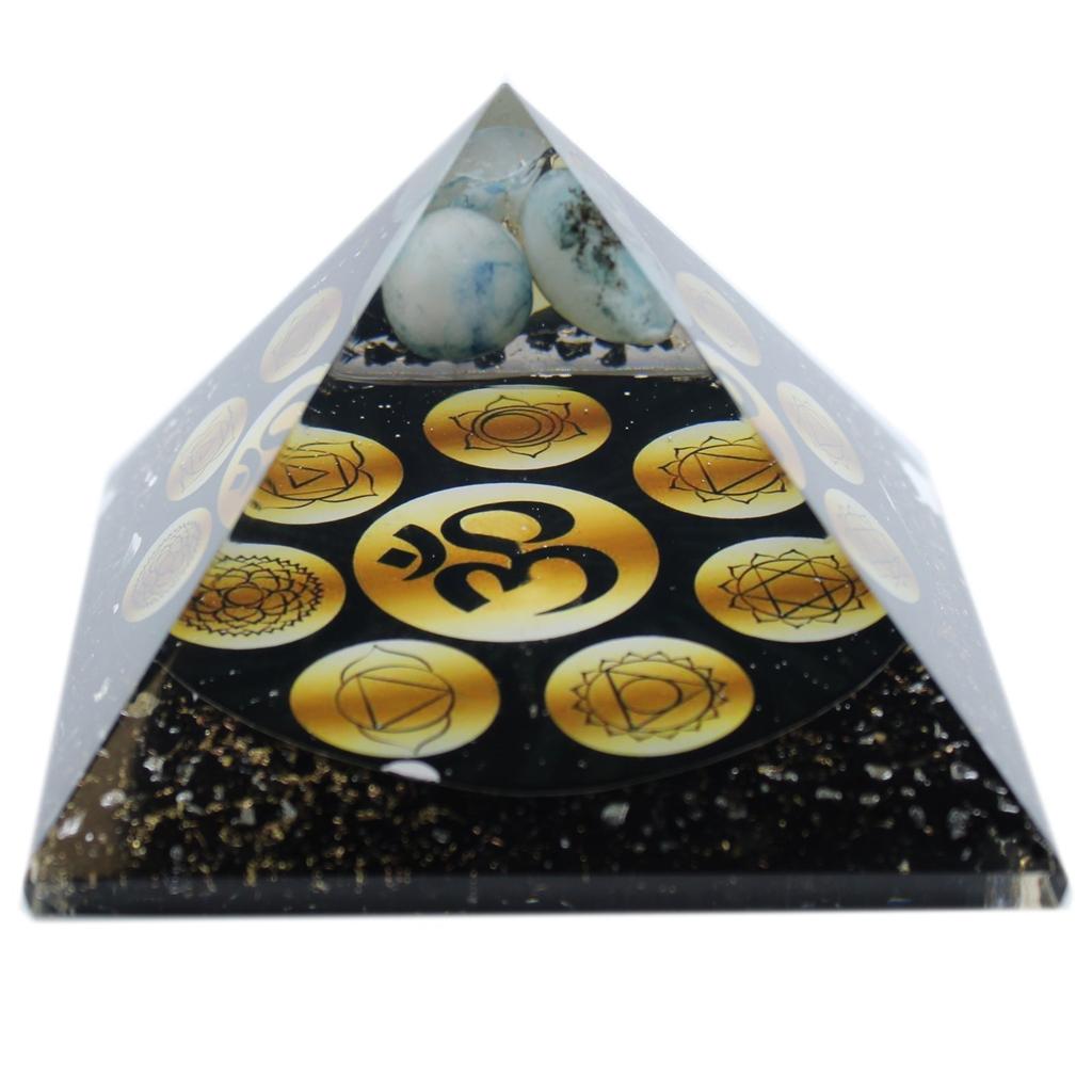 Orgonite Pyramid Om Chakra 90mm
