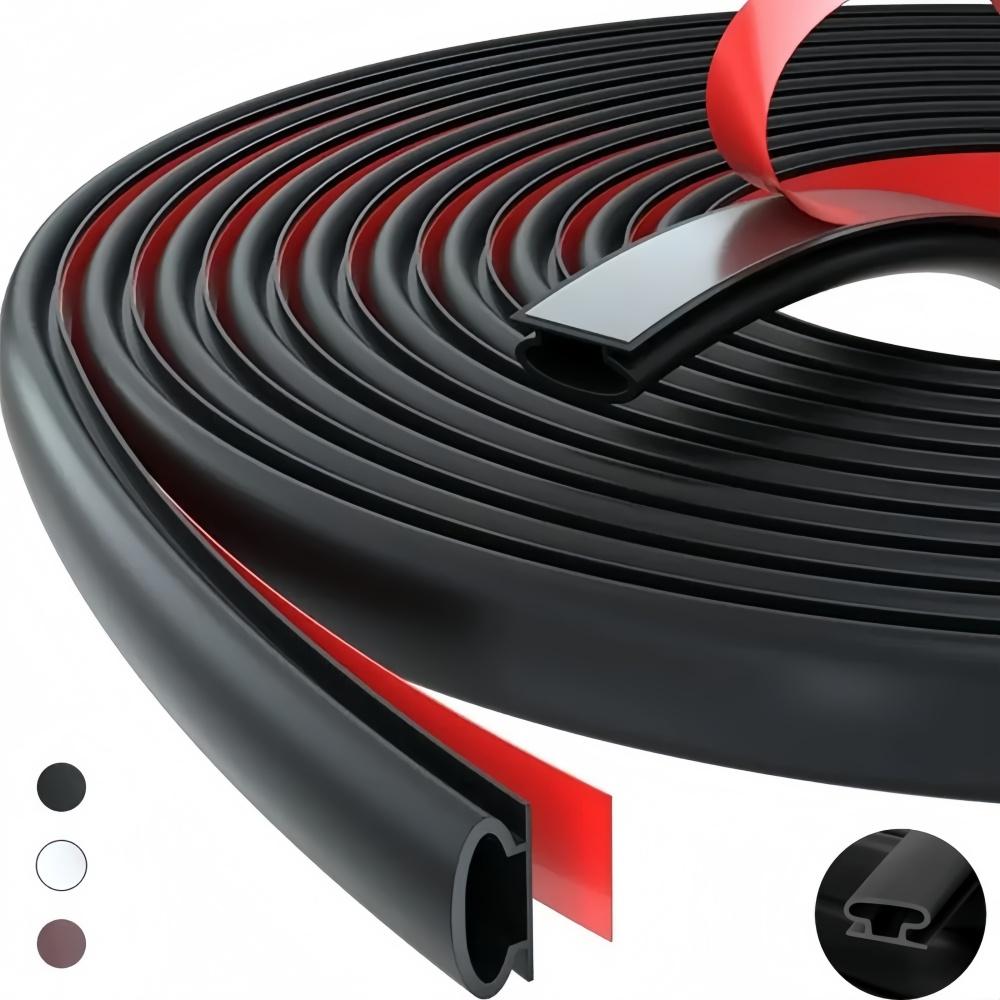 1pc 1m/3meters/6m 9mmX6mm Self-adhesive Door Sealing Strip, Windproof and Windproof Strip, Sound Insulation Tape