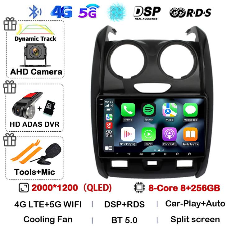 Android 14 Carplay Auto WIFI+4G for Renault Duster 2015 2016 2017 2018 2019 2020 Car Radio GPS Stereo Multimedia Player 2din Dsp