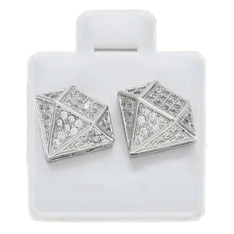 

2026 Geometric Shaped Women Stud Earrings Fashion Cubic Zirconia Ear Piercing Daily Wear Wedding Statement Zircon