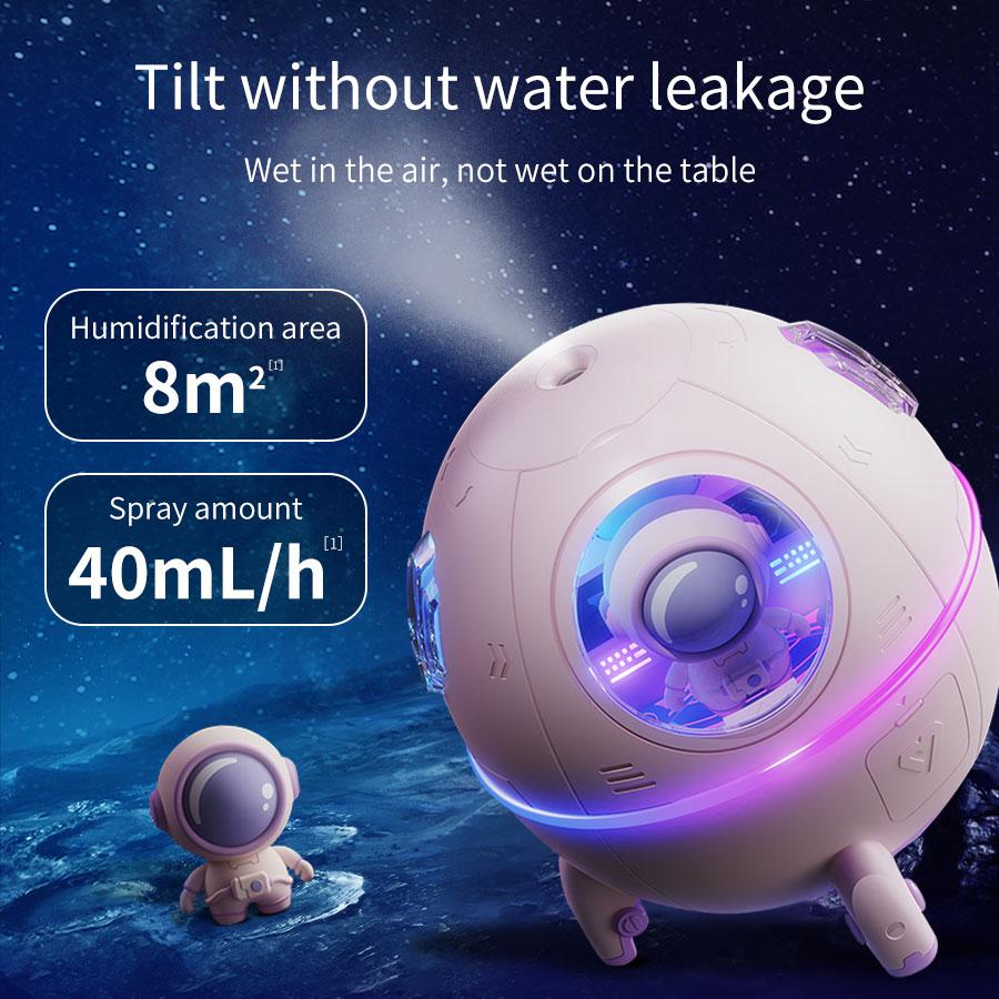 Space Capsule Air Humidifier 220ML Colorful Night Lamp For Birthday Christmas Gift Home Bedroom Decoration Atmosphere Lighting