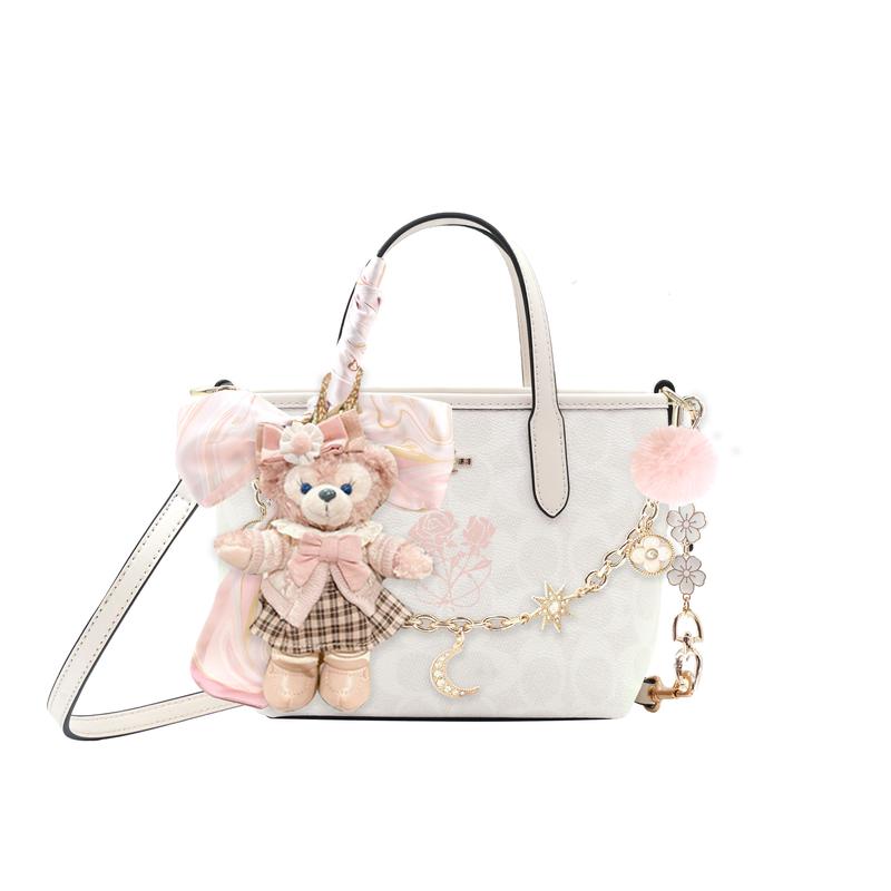 

COACH handbag [Customized bag] City 15 detachable shoulder strap Tote bag Tote bag shopping coated Rose Shirley Rose Basic Package (Bag + Dust Bag) коричневий
