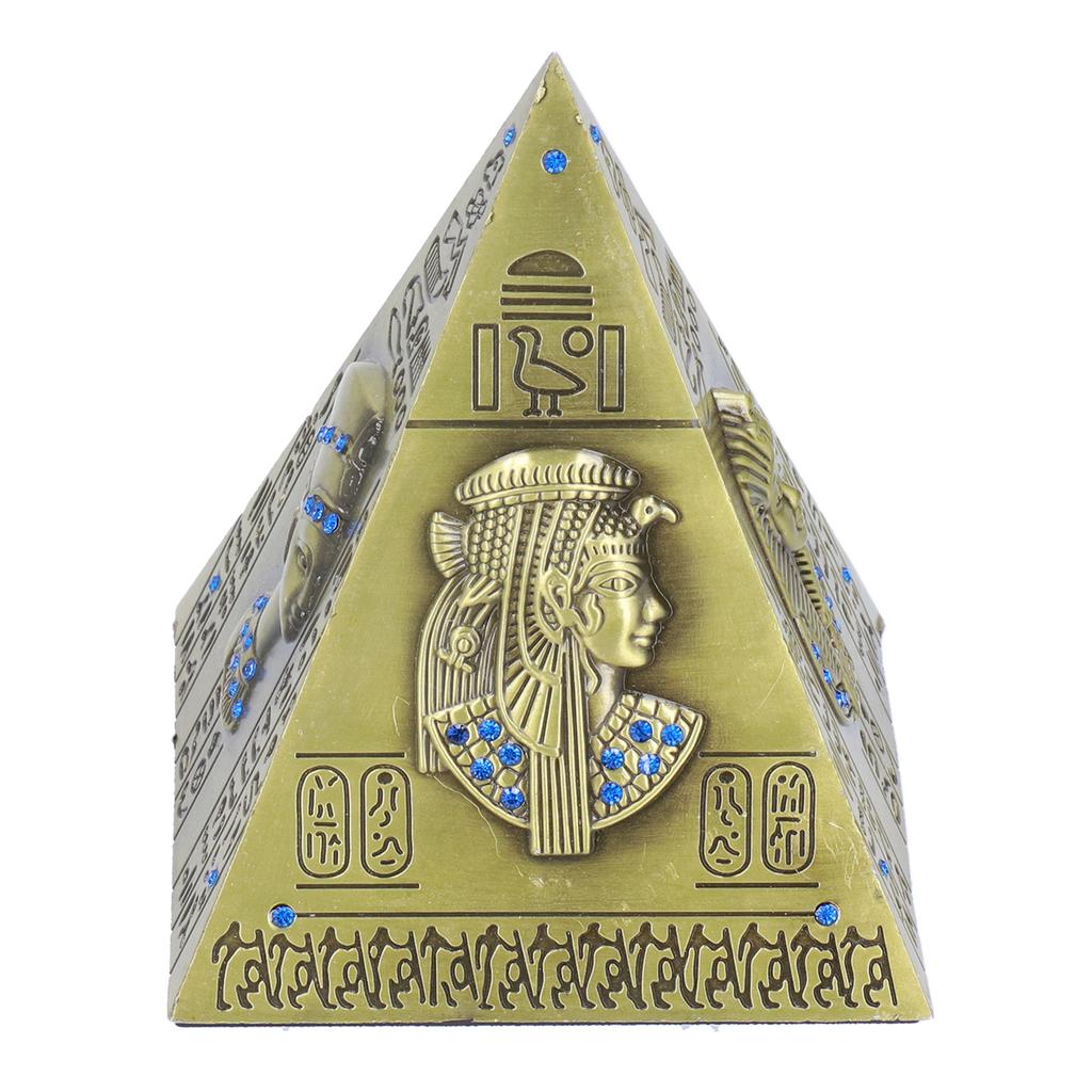 Egyptian Pyramid Model Green Bronze Large Retro Classic Exquisite Decorative Handicraft Ornament