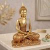 New 25 Centimetre Meditating Sitting Buddha Statue showpiece Idol Home Decor Items for Living Room and Gifts (Golden2)