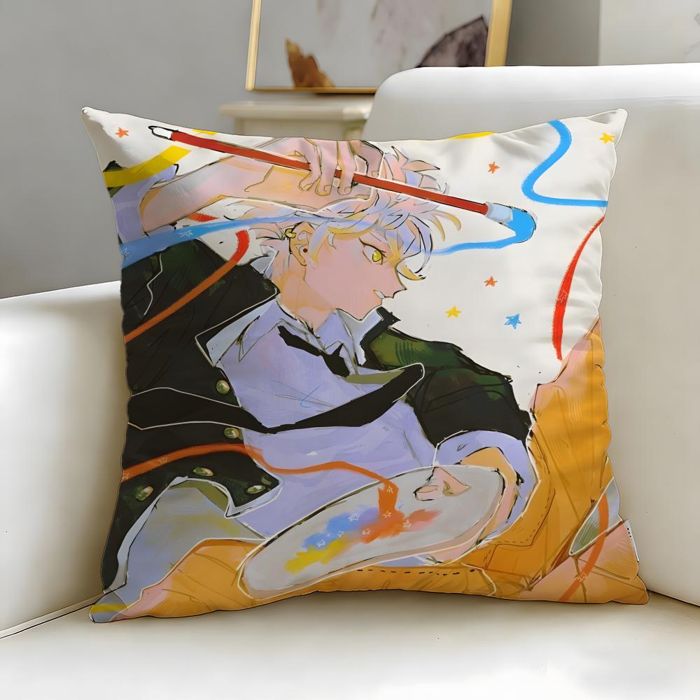 Anime Blue Period Cushion Cover Soft EasyWash Pillow Case Versatile for Couch Bed Travel and Office
