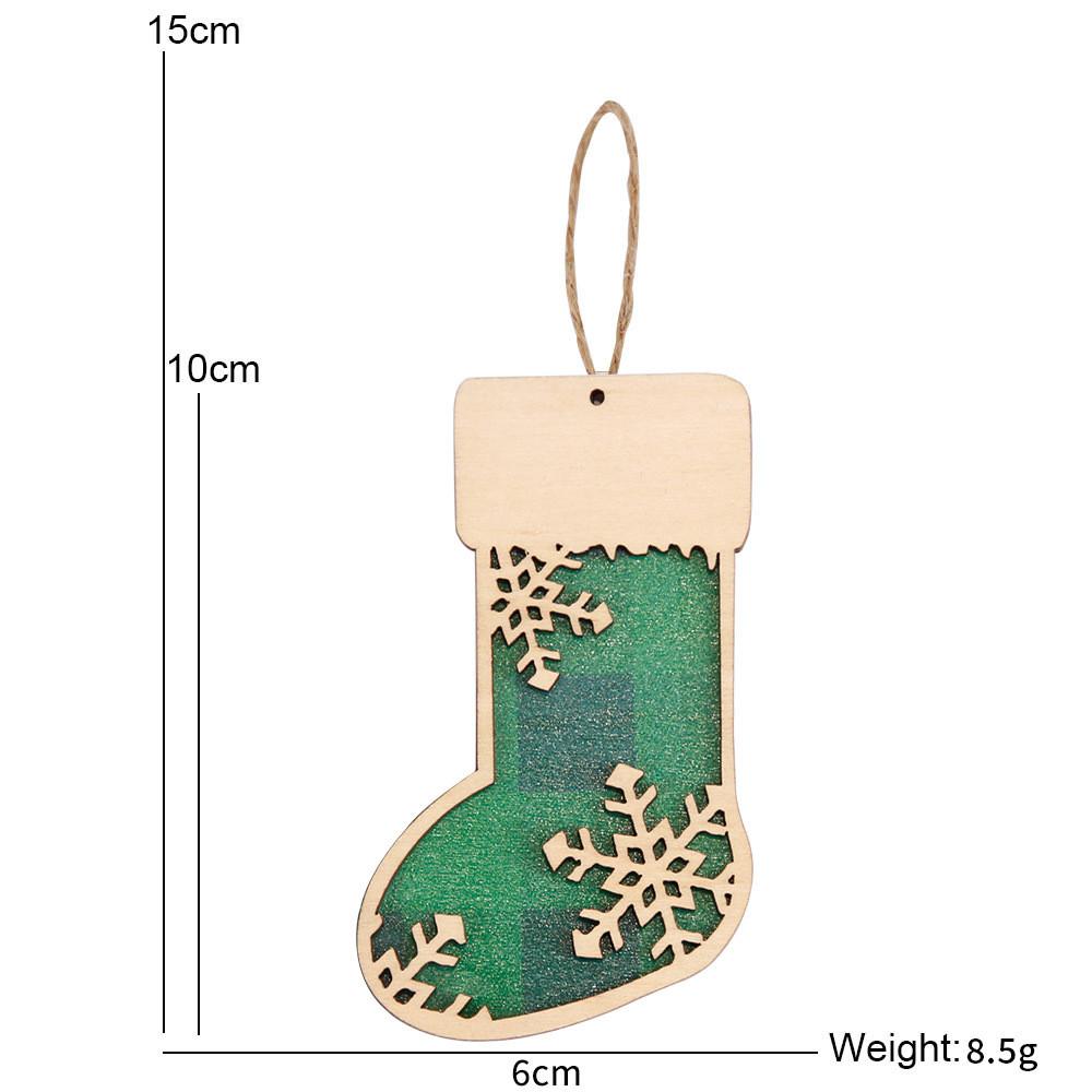 Vintage-style Wooden Christmas Stocking Decoration Ideal For Cozy Festive Settings