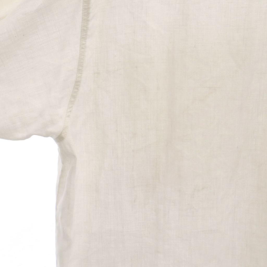issei miyake the shirts 90s Linen Old Long sleeve Band collar shirt M Men's Used