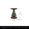 Gold Christmas Tree Candlestick Holder - Festive Home Decoration Ornament