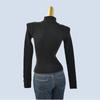 Export Yuan Single Turtleneck Silm Plaid Soft Glutinous Long Sleeves Basic Style Knitting Sweater Stretch Women's Bottoming Shirt