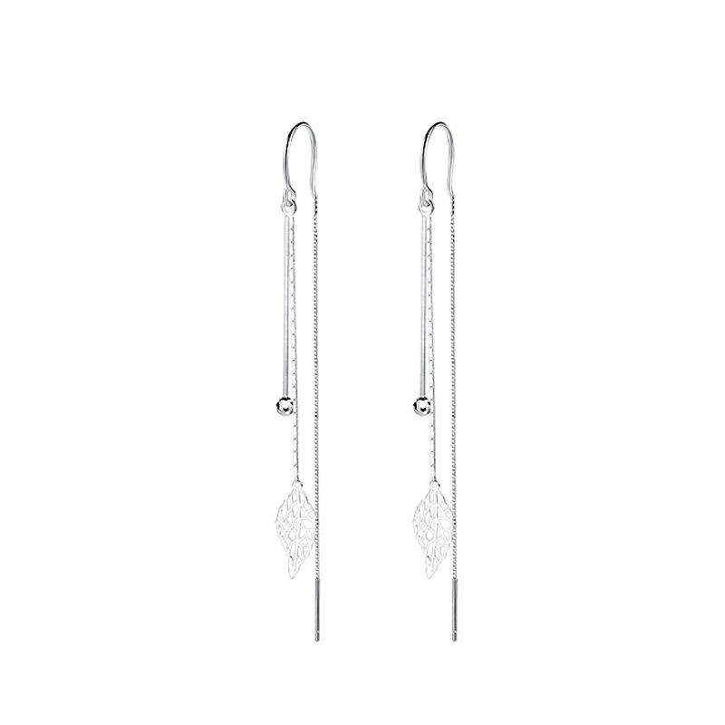 Long Leaf Earrings Earrings Fairy Tassel Ear Chain Japanese And Korean Version Face Skinny Female Earrings
