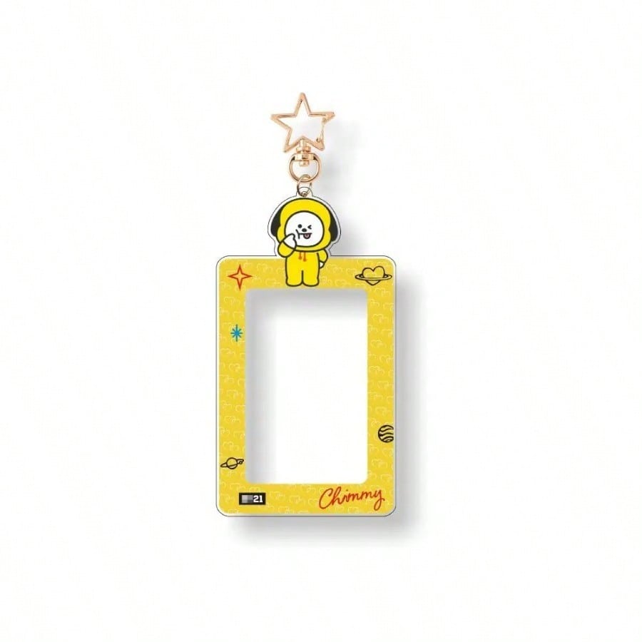 High Quality LINE FRIENDS BT21 Kpop Popular Anime Character Cooky Koya 3-Inch Transparent Card Holder for ID Cards Credit and Photo Cards