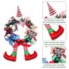 Christmas Wreath Front Door Decor Christmas Wreath with Clown Leg Decor Artificial Door Wreath