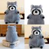 Adorable Plush Raccoon Toy Soft Comforting Cuddly Pillow For Kids With Custom Design