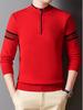 Men's Half-Zip Thick Knit Sweater – Stylish Autumn/Winter Casual Business Base Layer