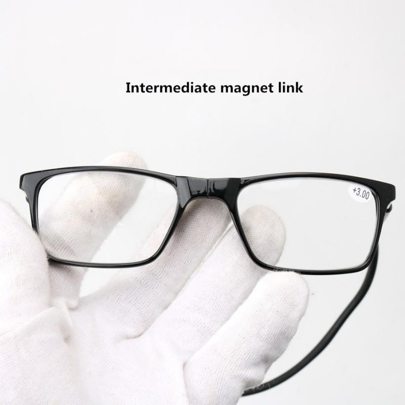 Portable magnetic reading glasses that can be hung around the neck with adjustable lanyard for men and women Anti-blue quality