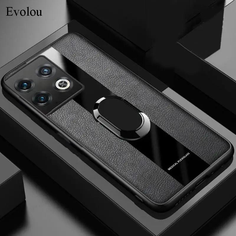 Plexiglass PU Leather Phone Case For Xiaomi 14T Pro Magnetic Metal Ring Stand Holder Shockproof Protect Cover For Xiaomi 13T Pro