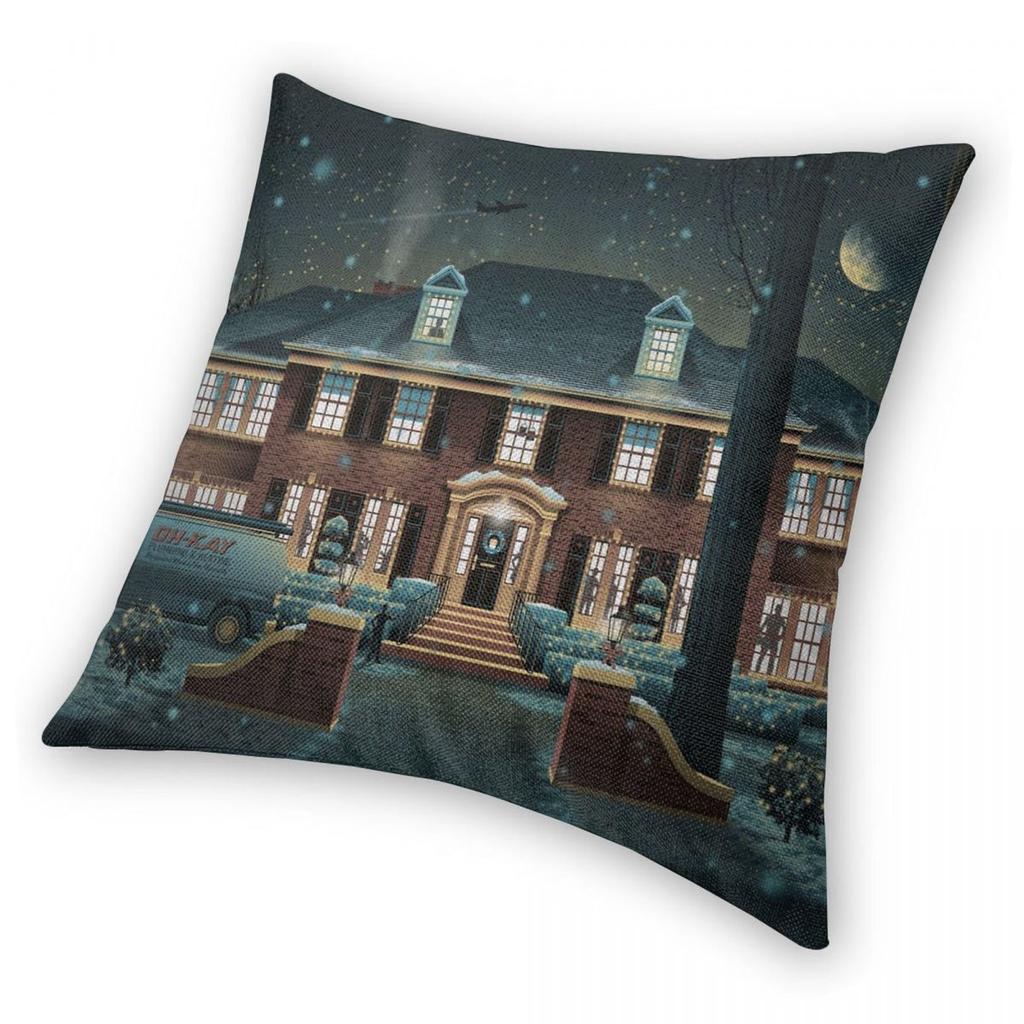 Home Alone Square Pillowcase Polyester Linen Velvet Printed Zip Decorative Throw Pillow Case Bed Cushion Cover