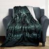 Name Custom Epic Knight Print Flannel Blanket High Quality Warm Comfortable Cover for All Seasons Perfect for Gifts Home Decor