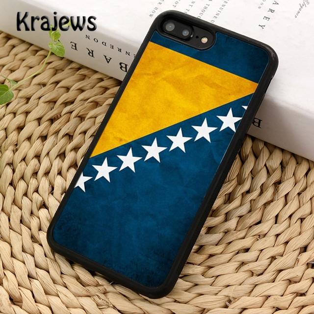 Krajews Flag of Bosnia and Herzegovina Phone Case For iPhone 14 5 SE 6s 7 8 Plus X XR XS 11 12 13 Pro Max Samsung S21 S22 Ultra