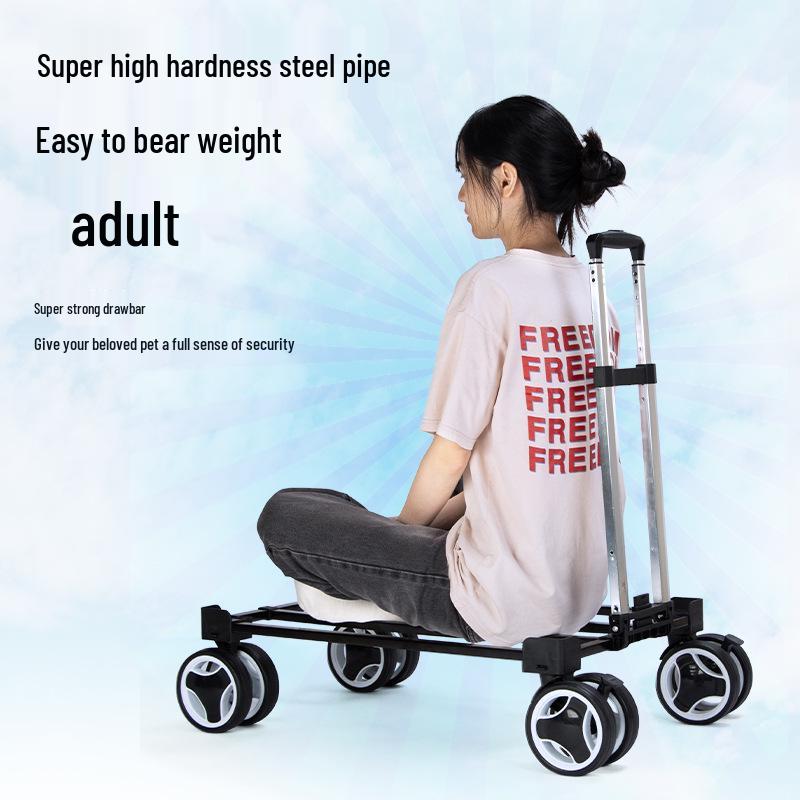 Fashionable Two-Way Foldable Pet Stroller & Carrier for Cats and Dogs, Detachable
