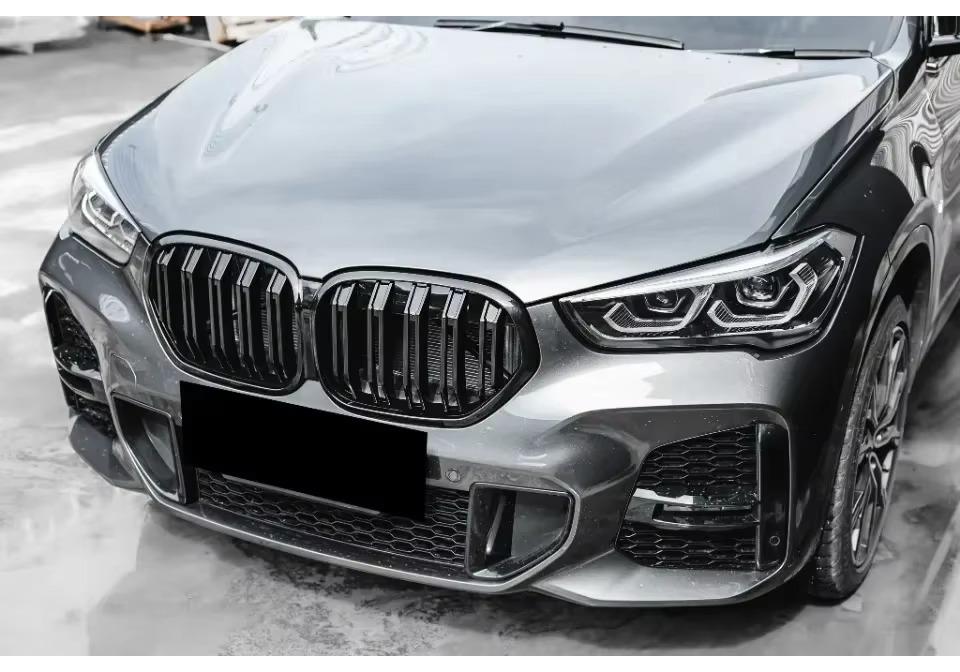 Compatible Black Chrome Kidney Grille for 2020-2022 BMW X1 F48/F49
