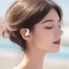 PVF Bluetooth Headphones, Ear-Hook Bone Conduction Concept, Open-Style Non-In Wireless, Noise-Cancelling Ear Clips, White