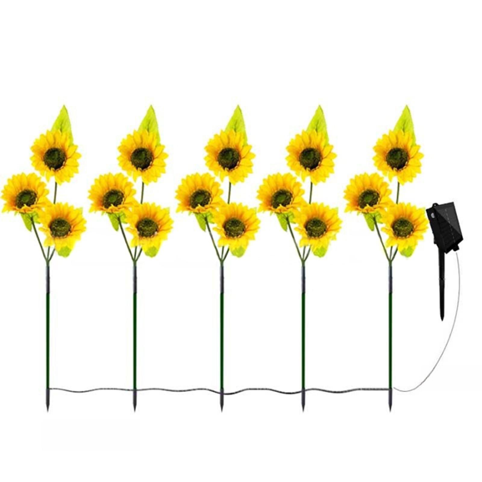 

Outdoor Solar Sunflower- Courtyard Garden- Decoration Floor Plug Street Lamp Simulated- Mbient Light One Size